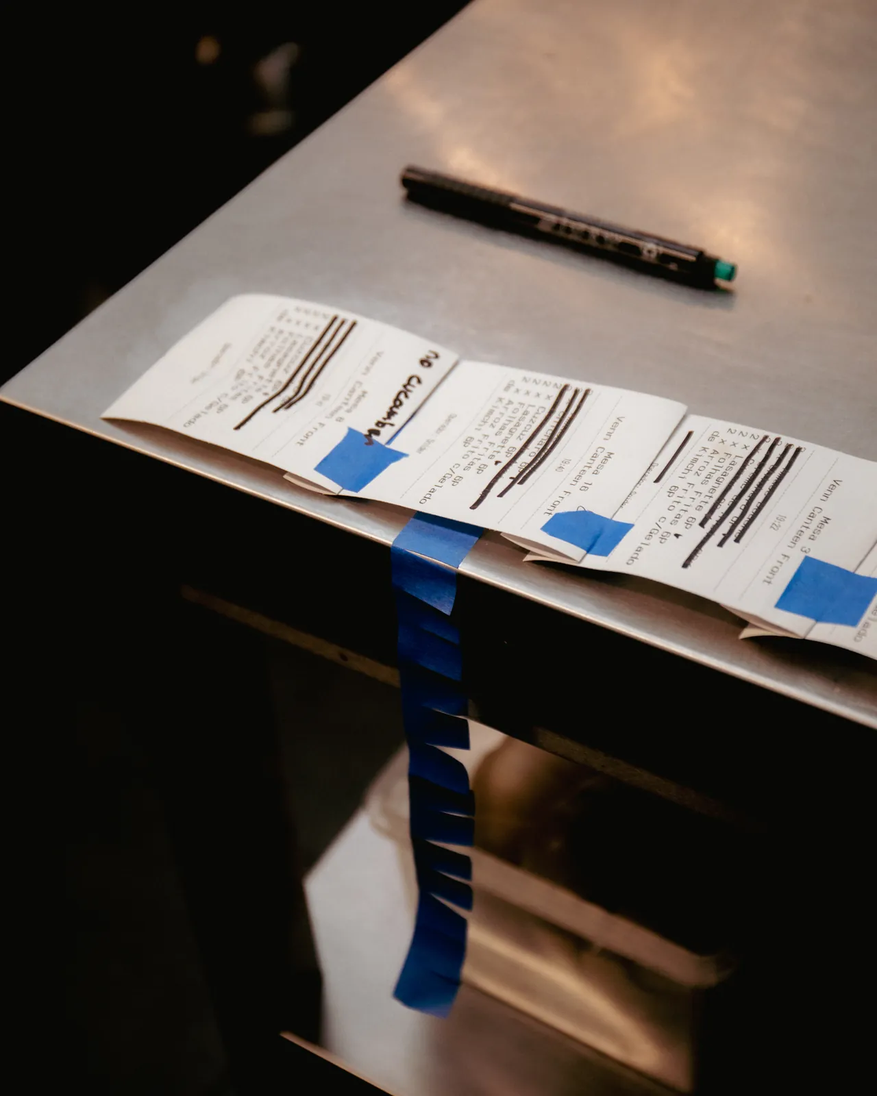 the docket taped to the pass