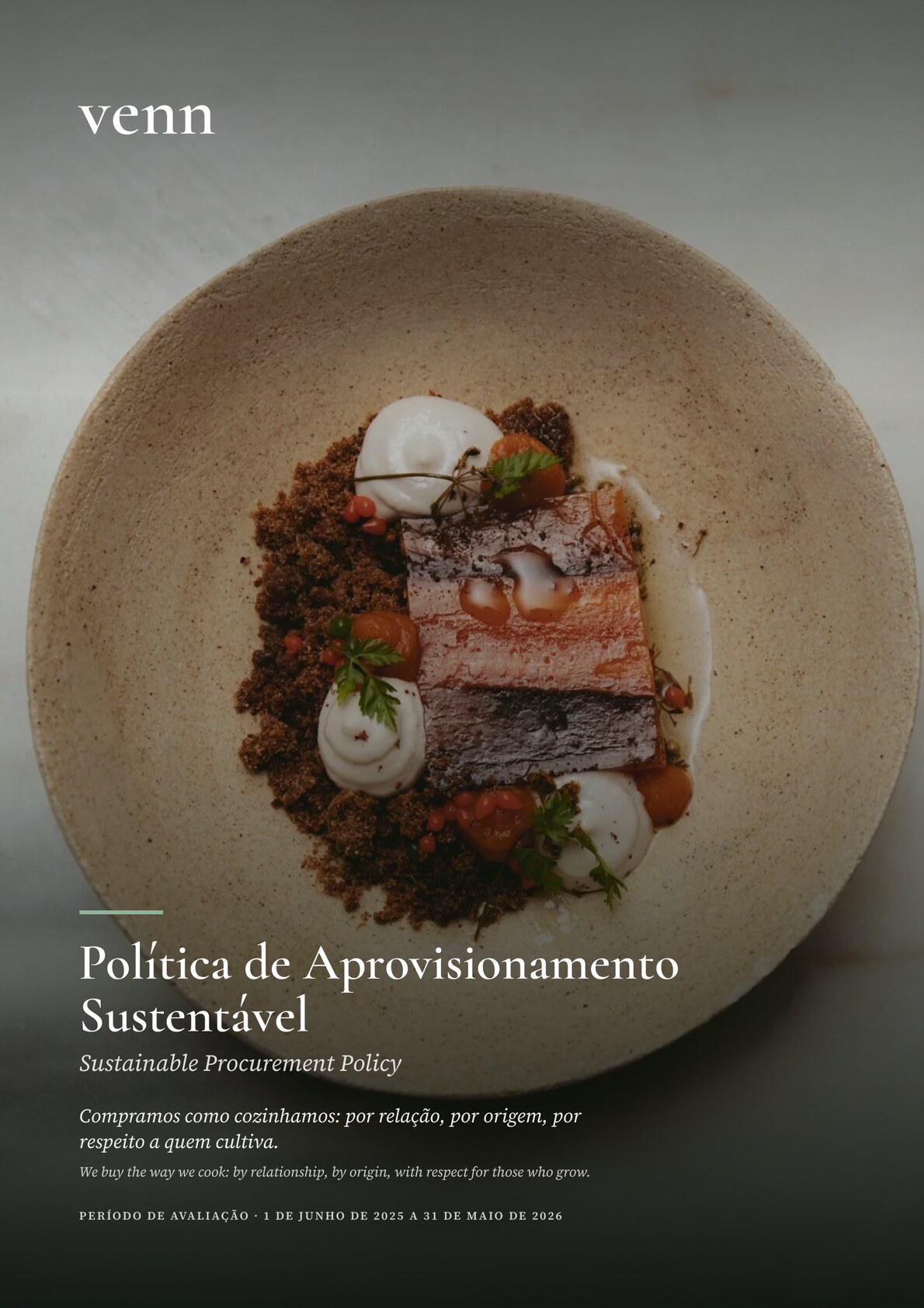 Capa da Política de Aprovisionamento Sustentável