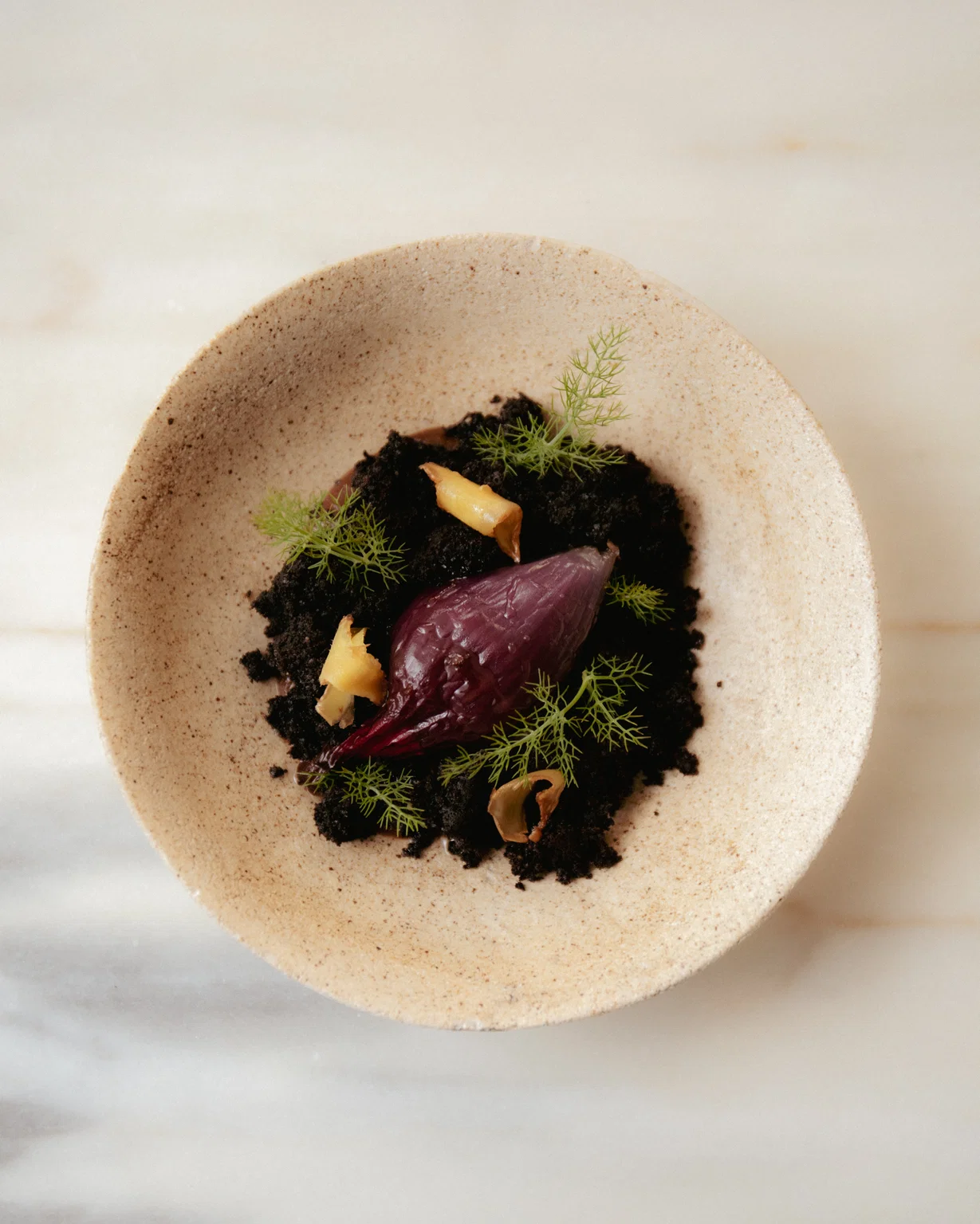 charred onion 1 · plated · hero