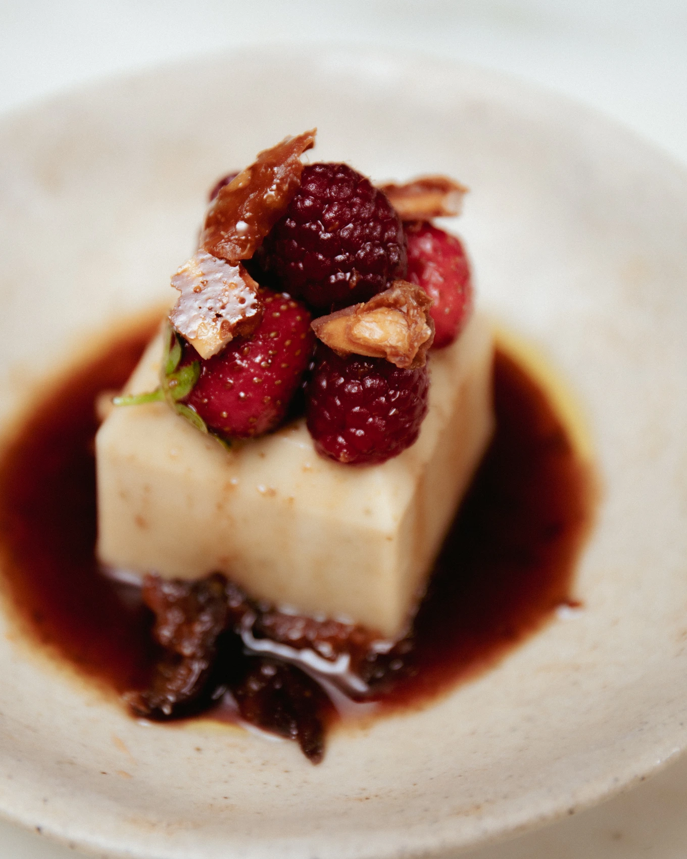 panna cotta de folha de figueira 2 · detail · close-up