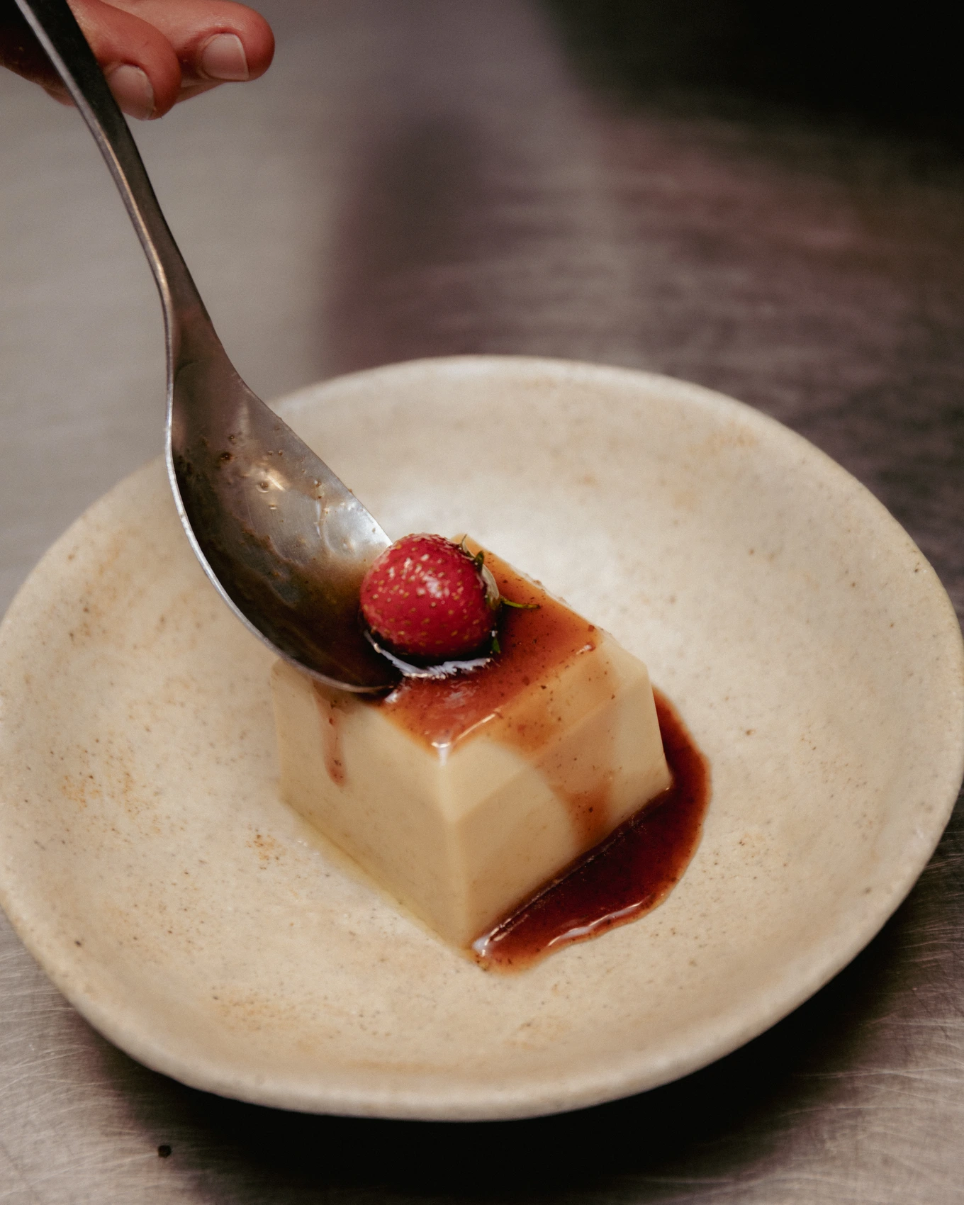 panna cotta de folha de figueira 3 · prep