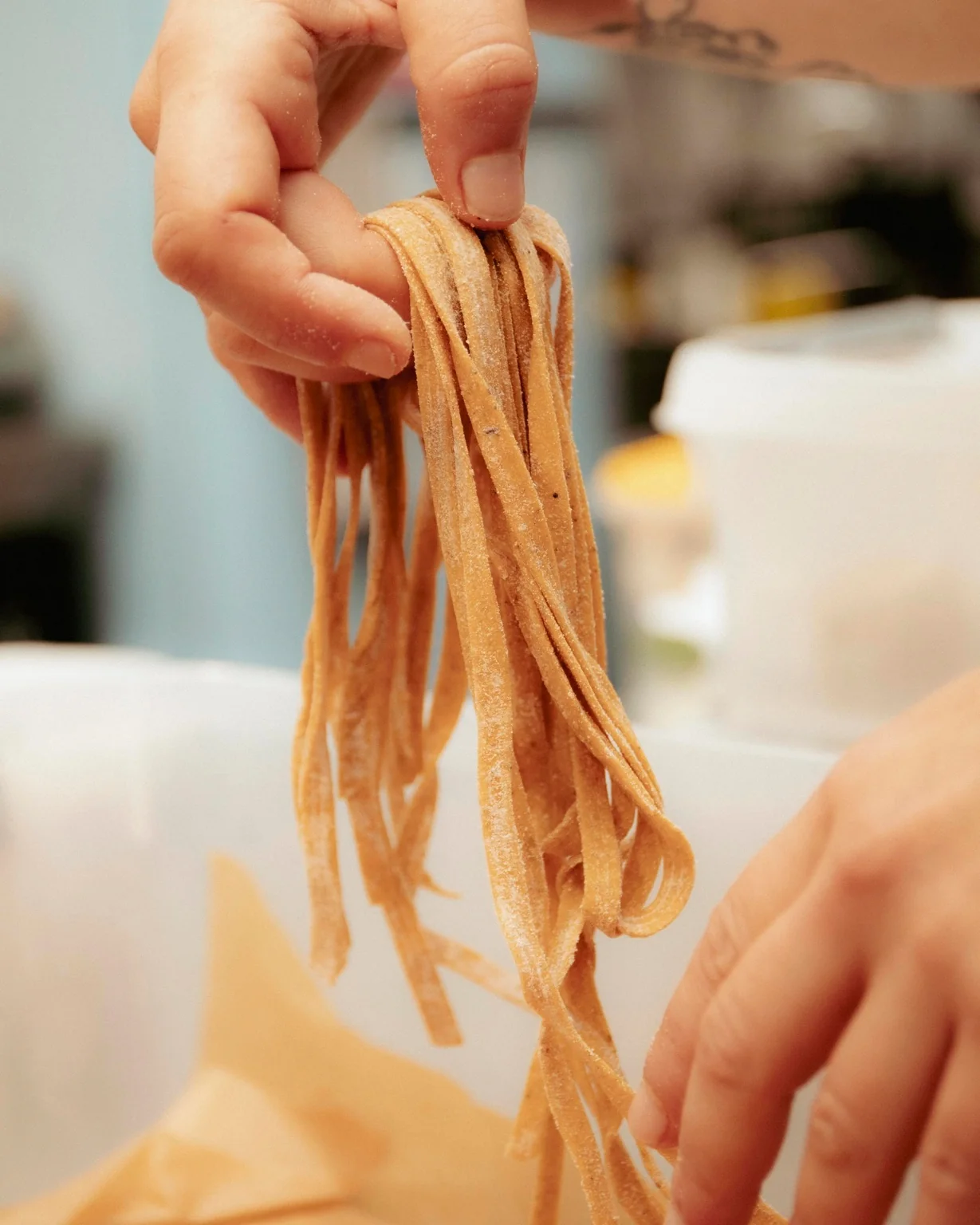 acorn tagliatelle, kitchen