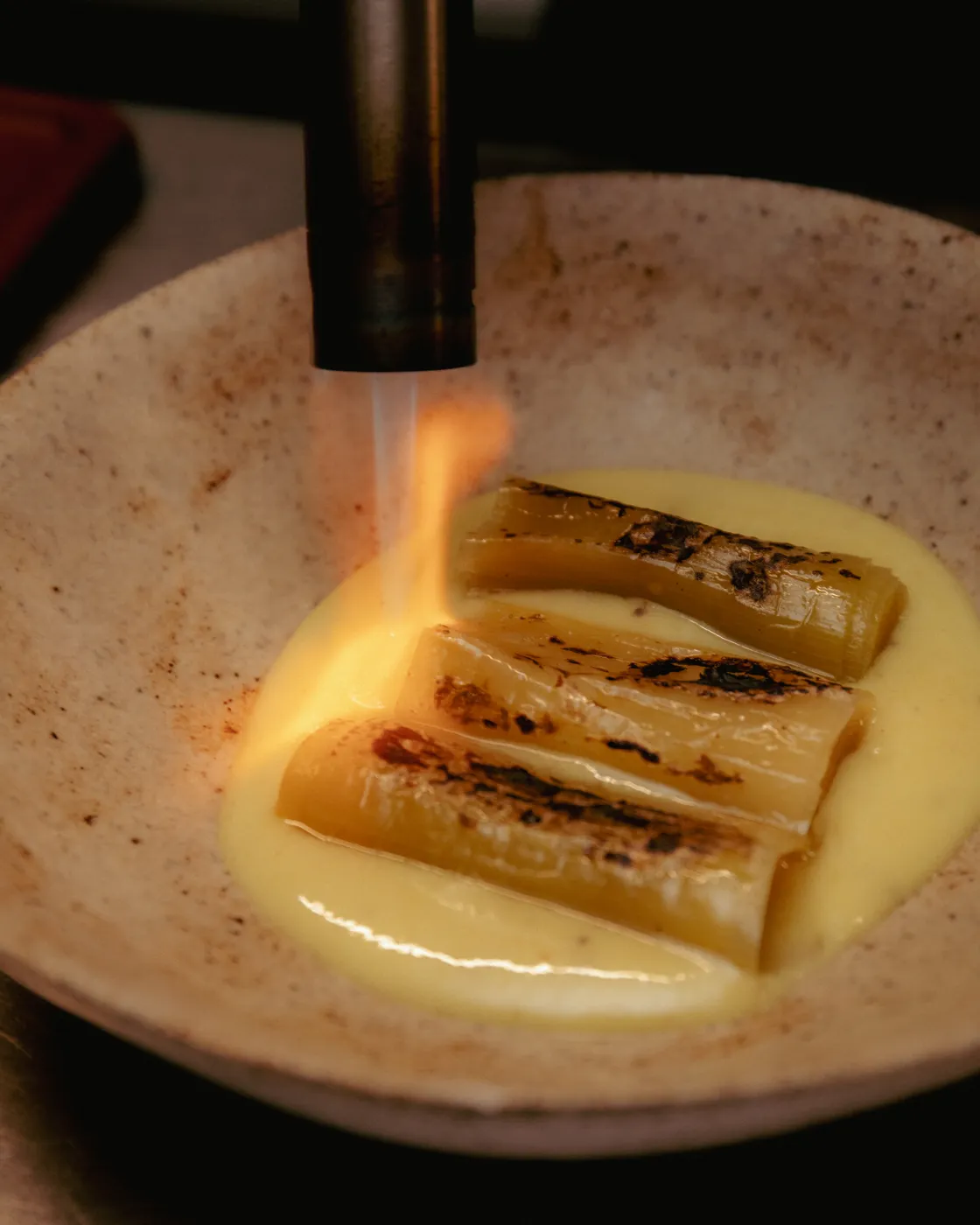 leeks under the torch