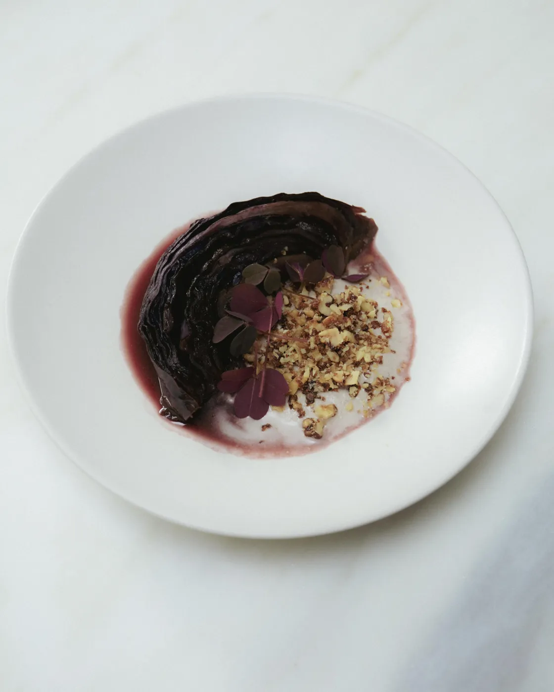 walnut yogurt dish, served